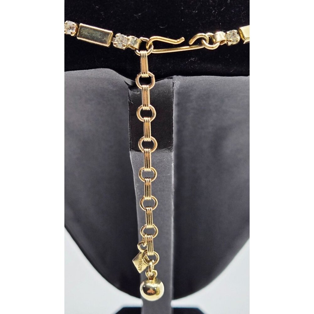 Gold-Tone Sarah Coventry Celestial Necklace Bracelet & Earrings Set With Rhinest - Picture 5 of 10